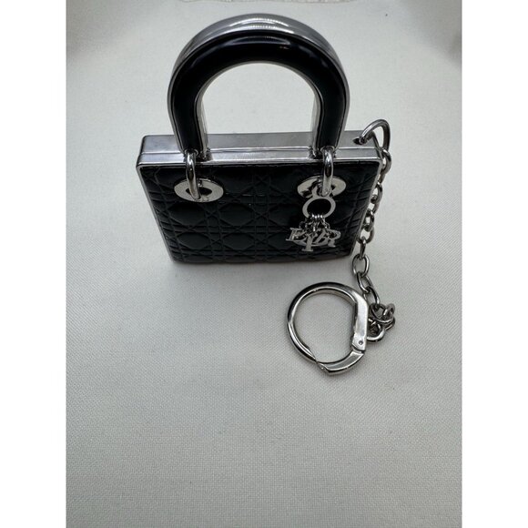 Dior Cosmetics Lady Dior Bag Charm Key Ring /Touch Up For Face Lip Gently used - Picture 9 of 9